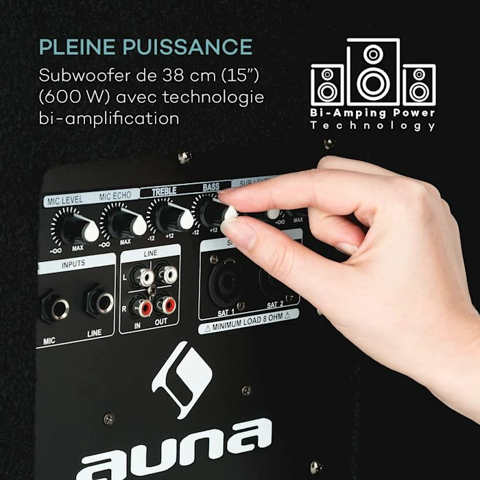 Auna Pro Packs & Sets Sono Cube 1512 2.1 Ensemble De Sono Dynamique – Image 4