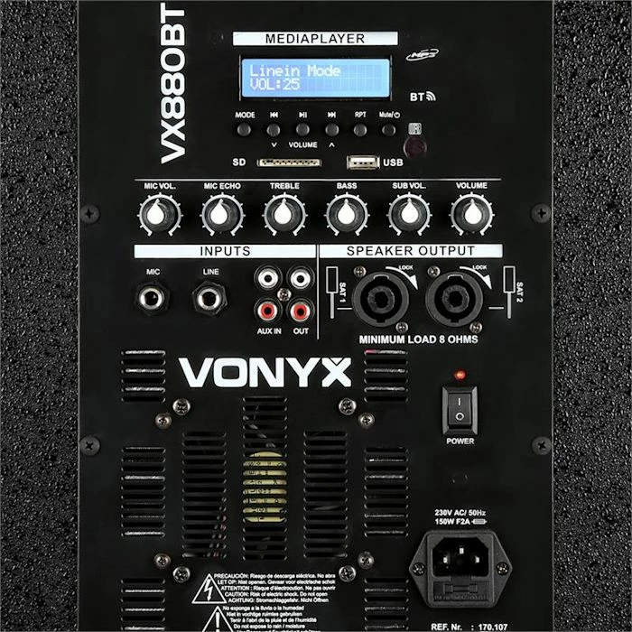 Vonyx Packs & Sets Sono VX880BT 2.1 Ensemble D'enceintes Actives – Image 6