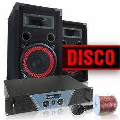 Electronic-Star Packs Sono Classés Selon Les Performances Pack De Sonorisation "disco" : Ampli + 2 Enceintes + Micro + Câbles