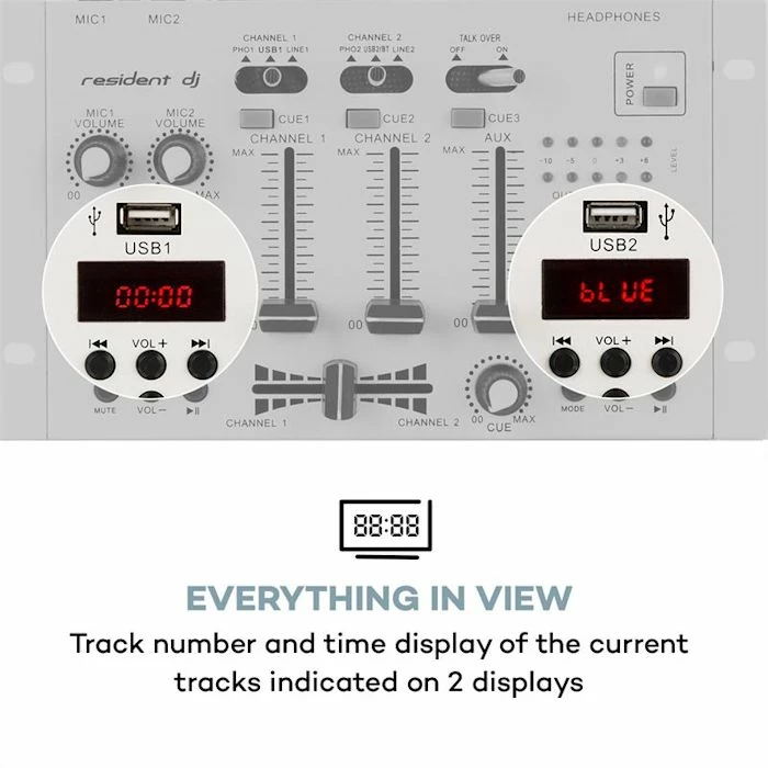 Skytec Amplificateurs Sono SPL400 Kit Amplificateur De Sono Et Table De Mixage – Image 6